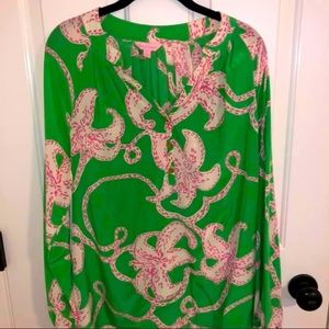 Lilly Pulitzer Silk Elsa Top - Print